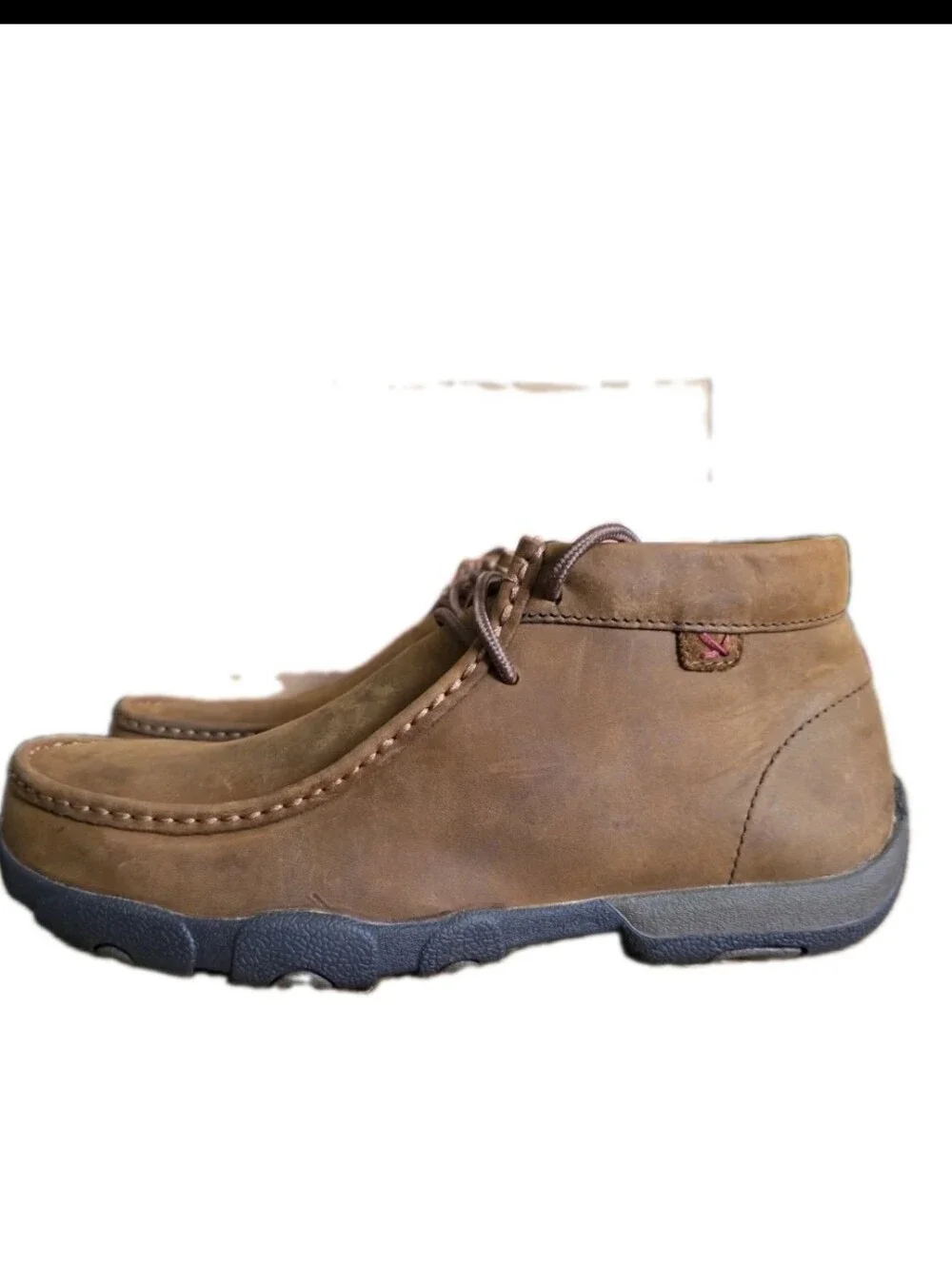 Twisted X Men's‎ Driving Mocs Steel Toe Boots Distressed Saddle 8  (MDMST01) NIB